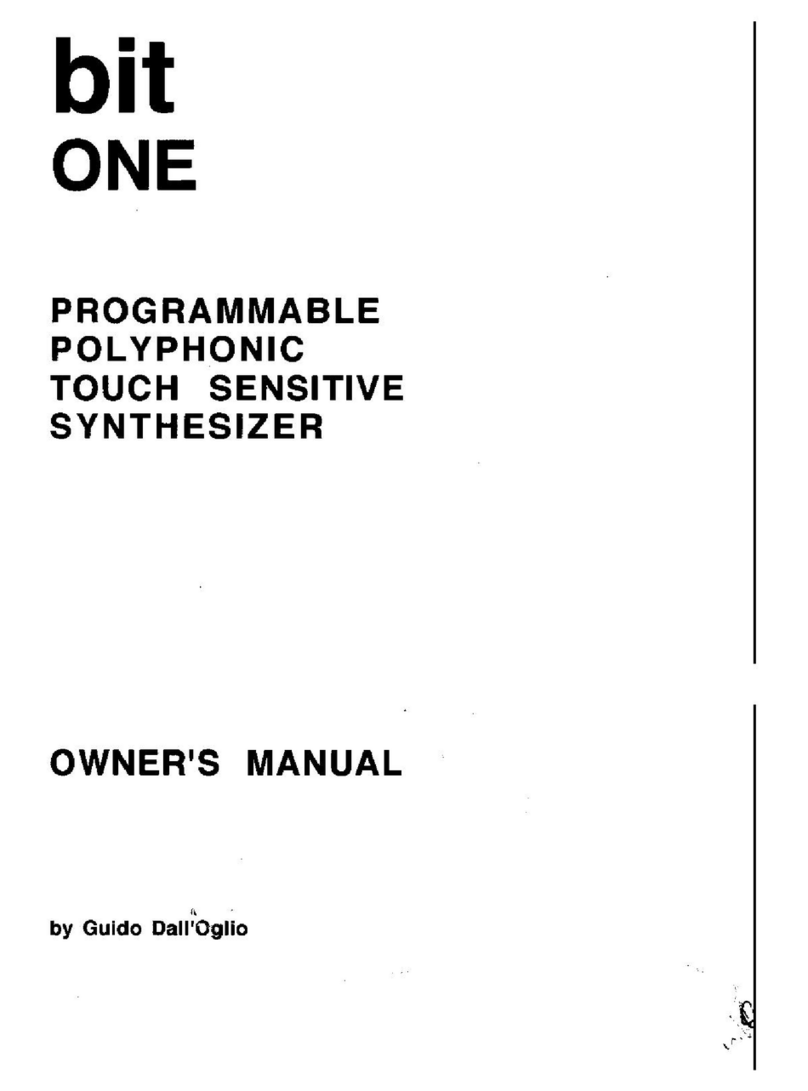 Crumar BIT ONE Bedienungsanleitung