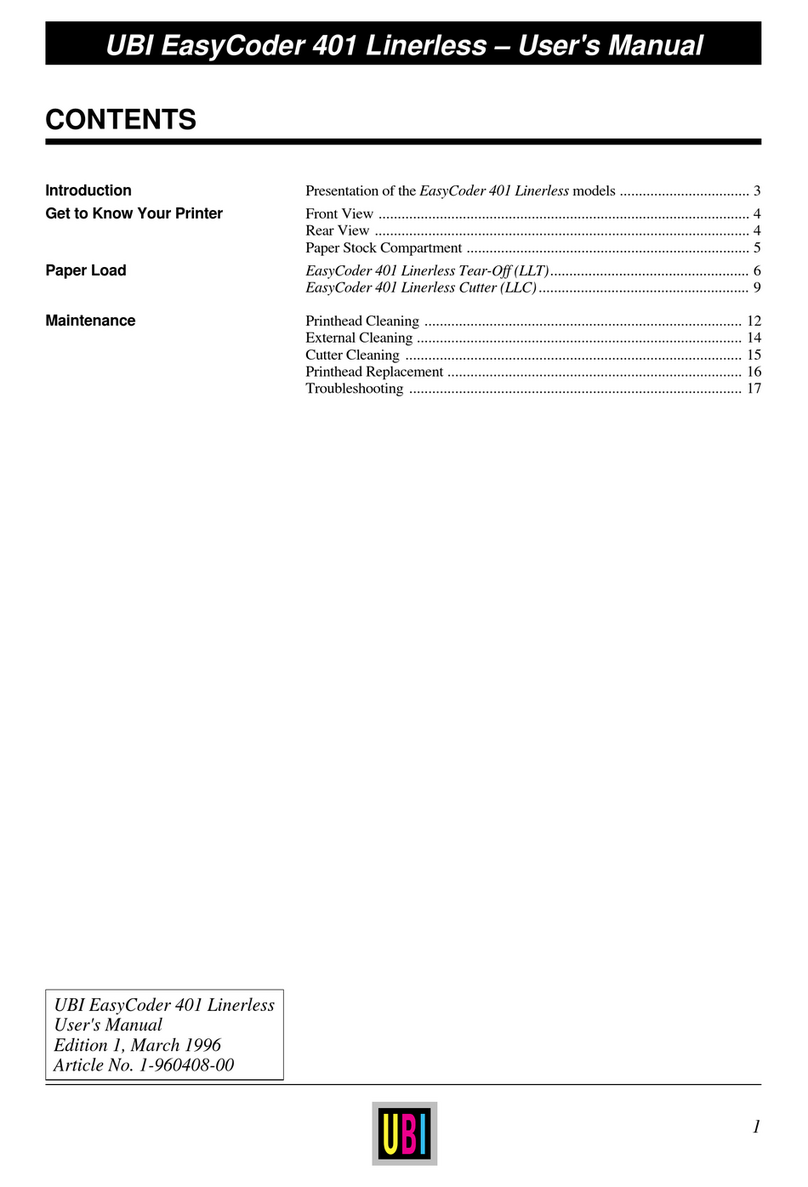 UBI EasyCoder 401 Linerless Bedienungsanleitung UBI EasyCoder 401 Linerless Bedienungsanleitung