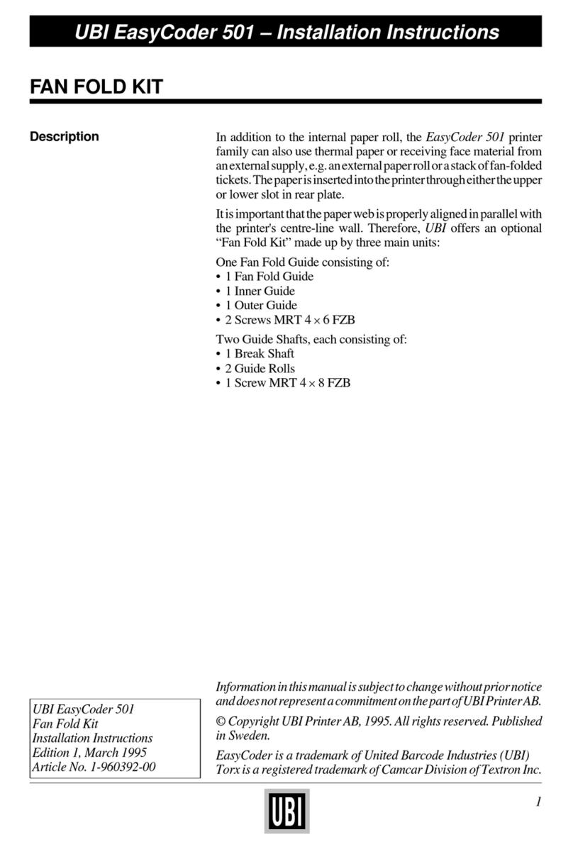 UBI EasyCoder 501 SA Bedienungsanleitung UBI EasyCoder 501 SA Bedienungsanleitung