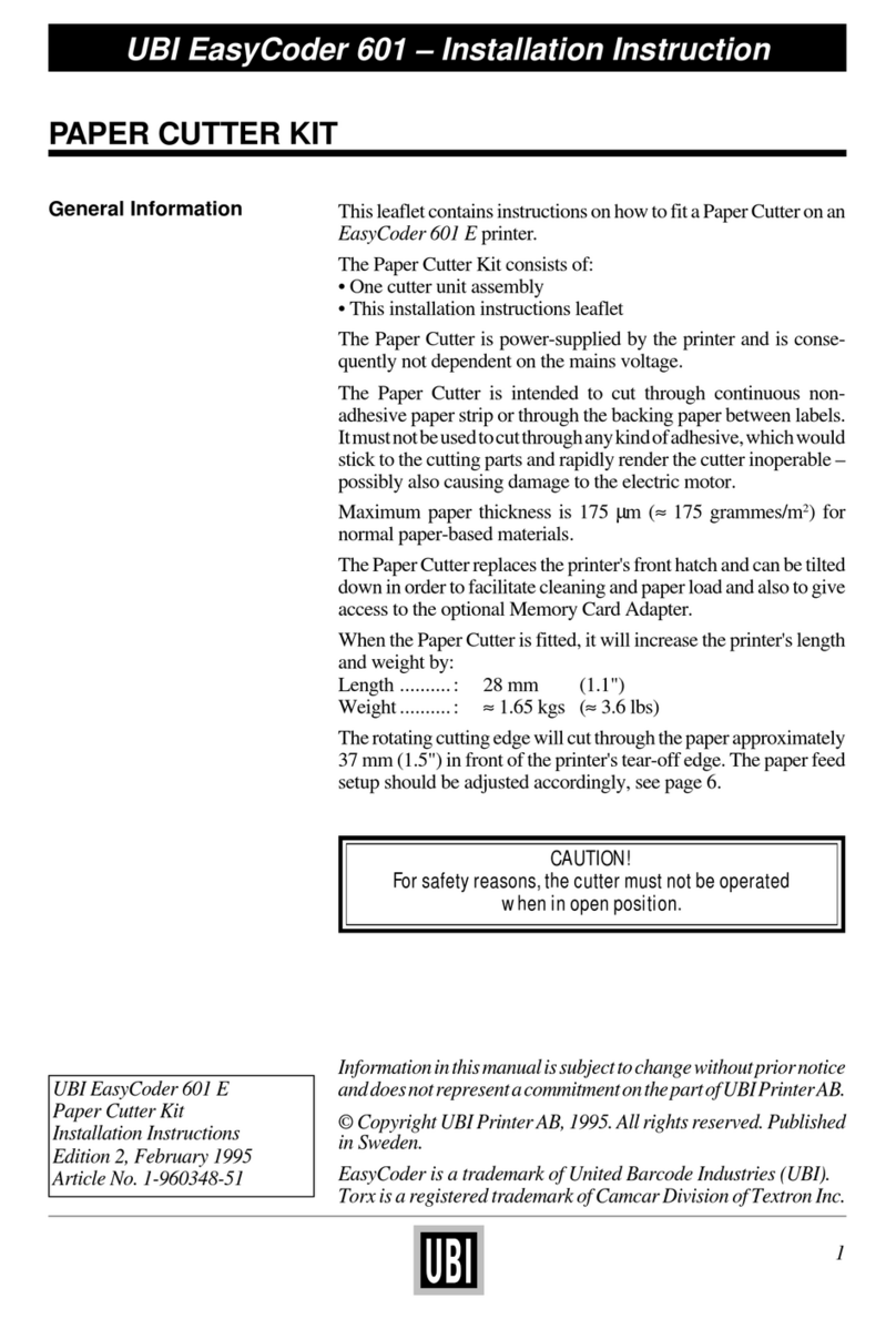 UBI EasyCoder 601 Bedienungsanleitung UBI EasyCoder 601 Bedienungsanleitung