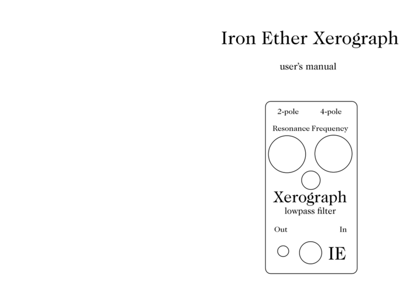 Iron Ether Xerograph Bedienungsanleitung Iron Ether Xerograph Bedienungsanleitung
