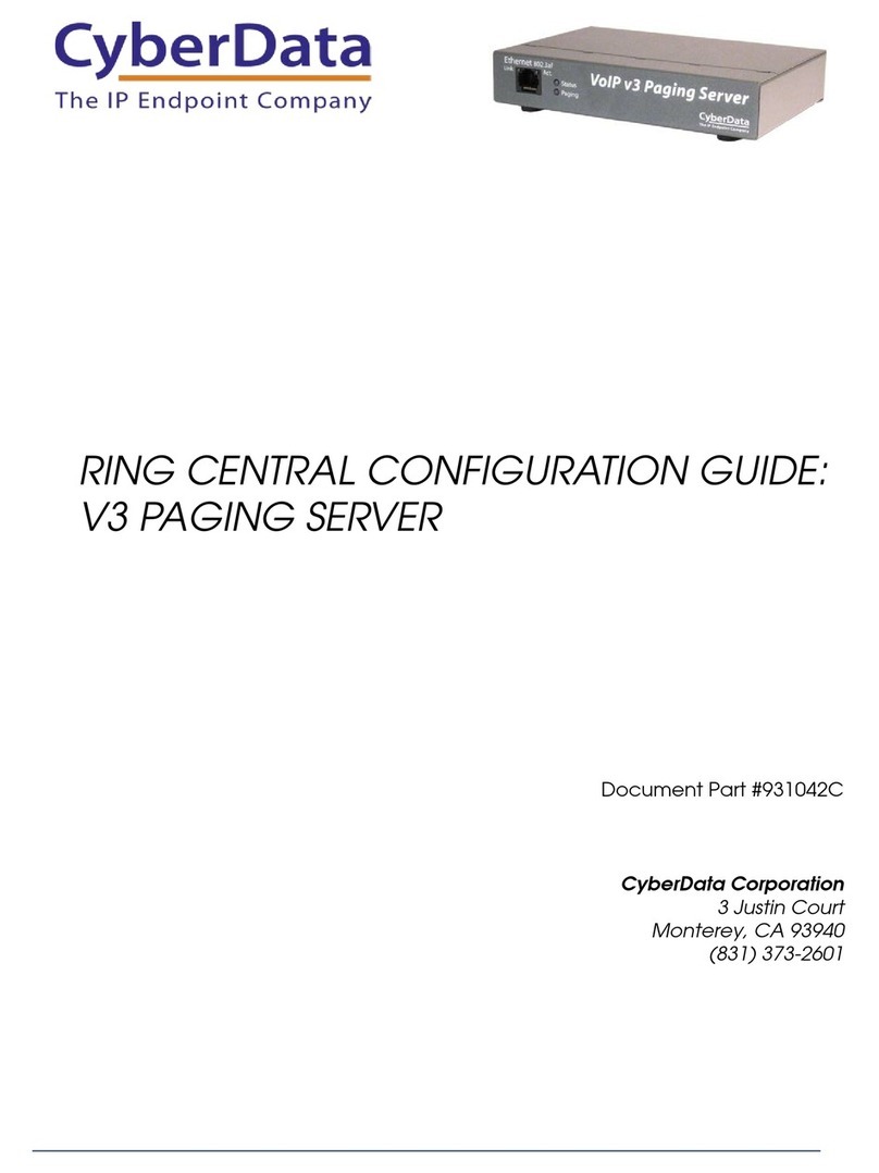 CyberData V3 Keypad Bedienungsanleitung