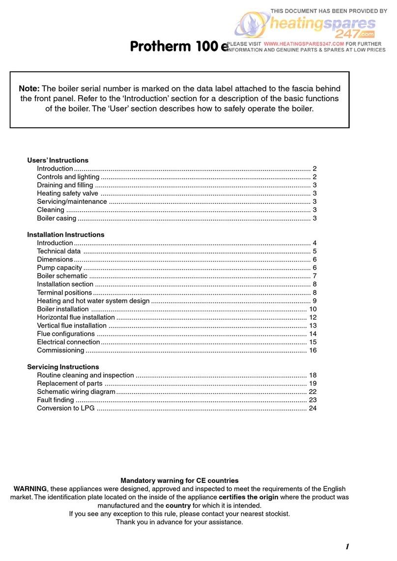 Protherm 100 Bedienungsanleitung
