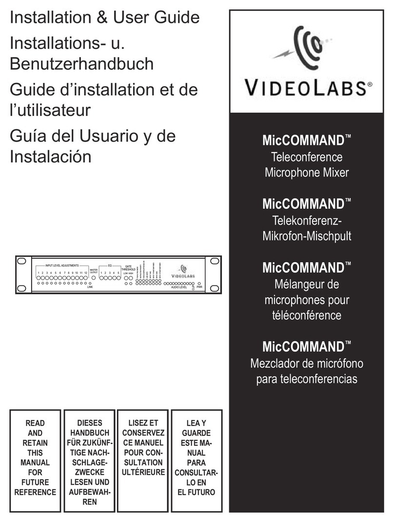 VideoLabs MicCOMMAND Bedienungsanleitung VideoLabs MicCOMMAND Bedienungsanleitung