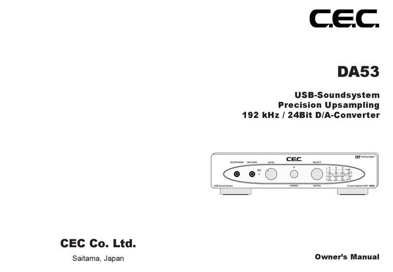C.E.C. DA53 Bedienungsanleitung C.E.C. DA53 Bedienungsanleitung