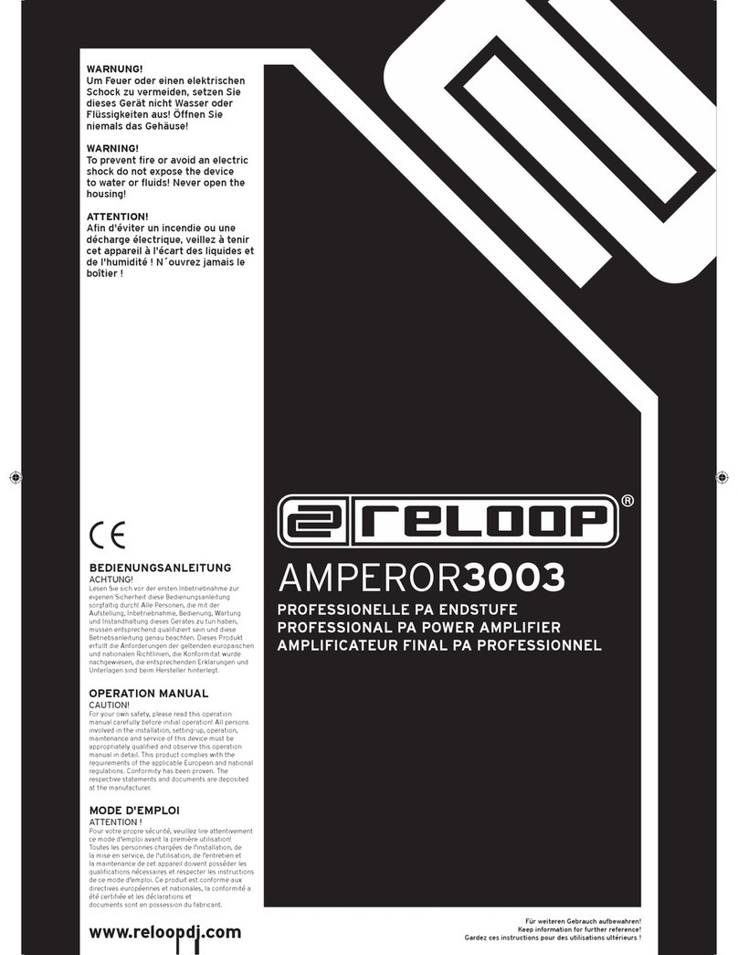 Reloop AMPEROR3003 Bedienungsanleitung