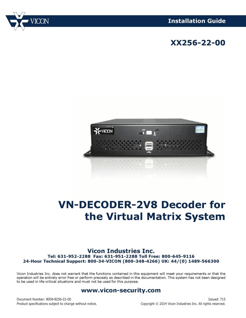 Vicon VN-DECODER-2V8 Bedienungsanleitung