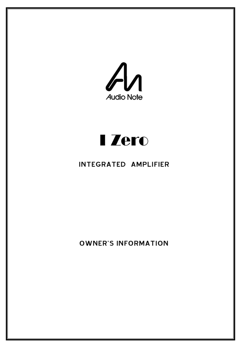 Audio Note I Zero Technisches Handbuch