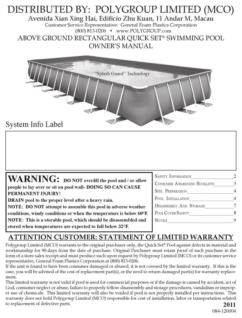 POLYGROUP LIMITED GROUND RECTANGULAR QUICK SET Bedienungsanleitung POLYGROUP LIMITED GROUND RECTANGULAR QUICK SET Bedienungsanleitung