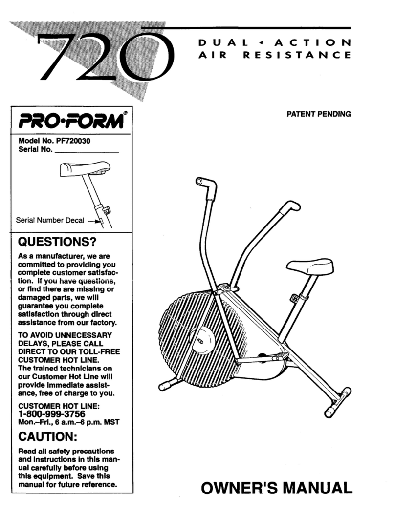 Pro-Form 720 Bedienungsanleitung