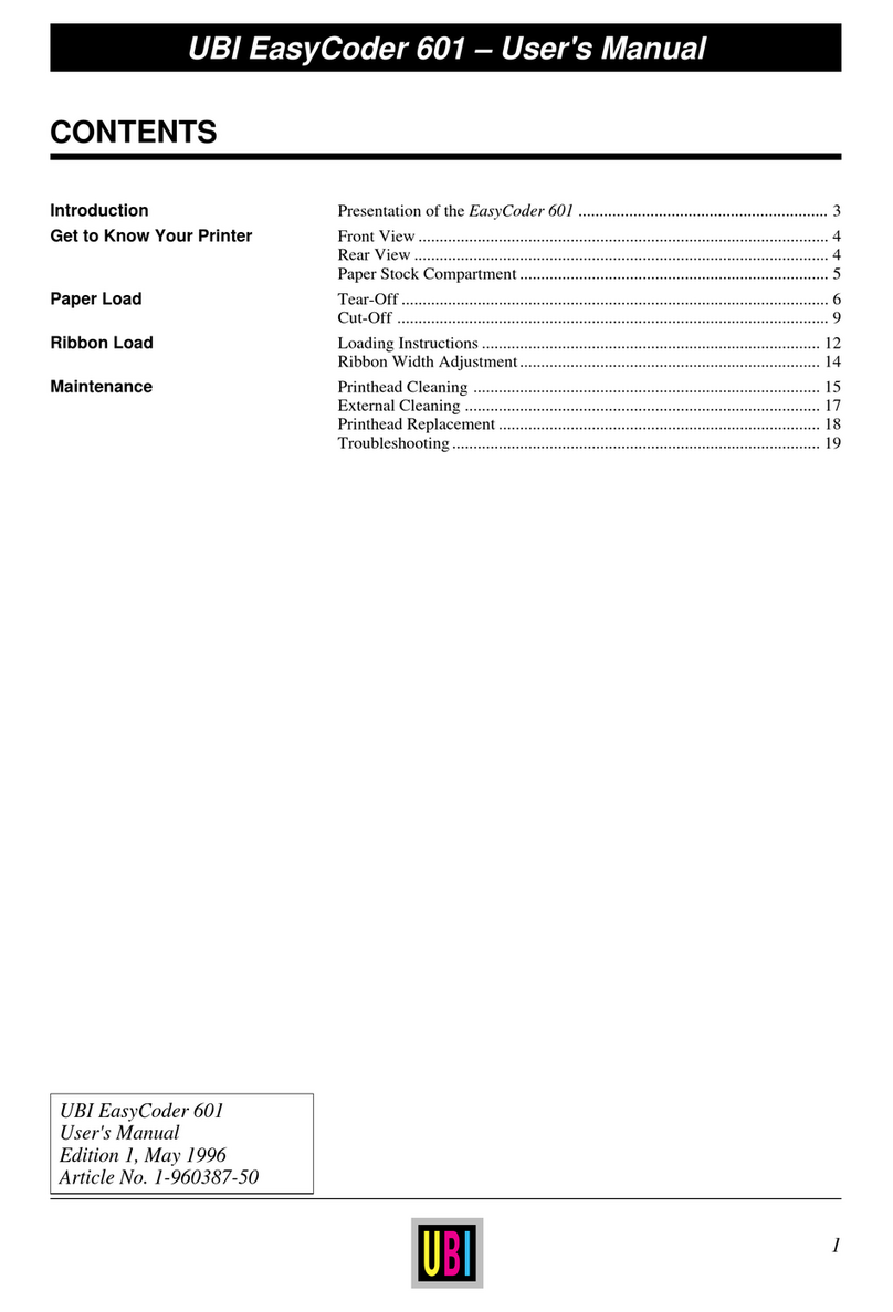 UBI EasyCoder 601 Bedienungsanleitung UBI EasyCoder 601 Bedienungsanleitung