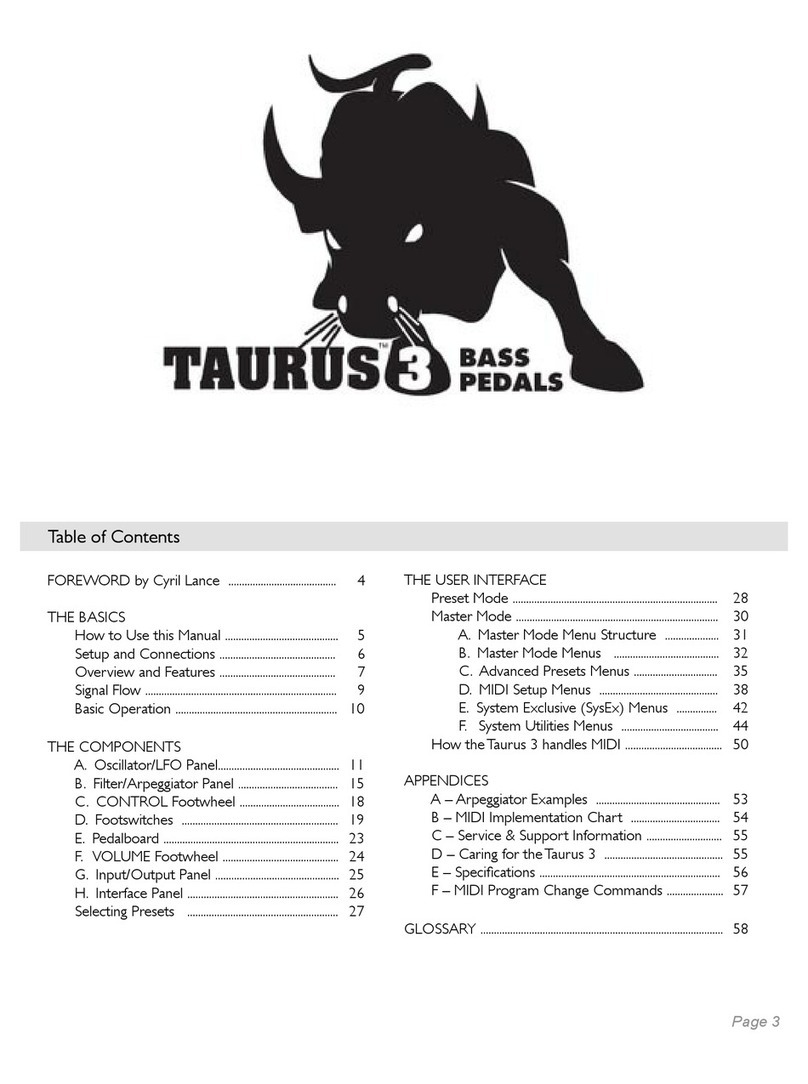 Moog Taurus 3 Bedienungsanleitung