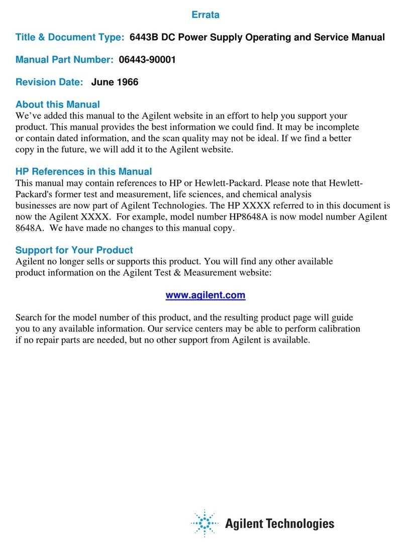 Agilent Technologies 6443B Service-Handbuch
