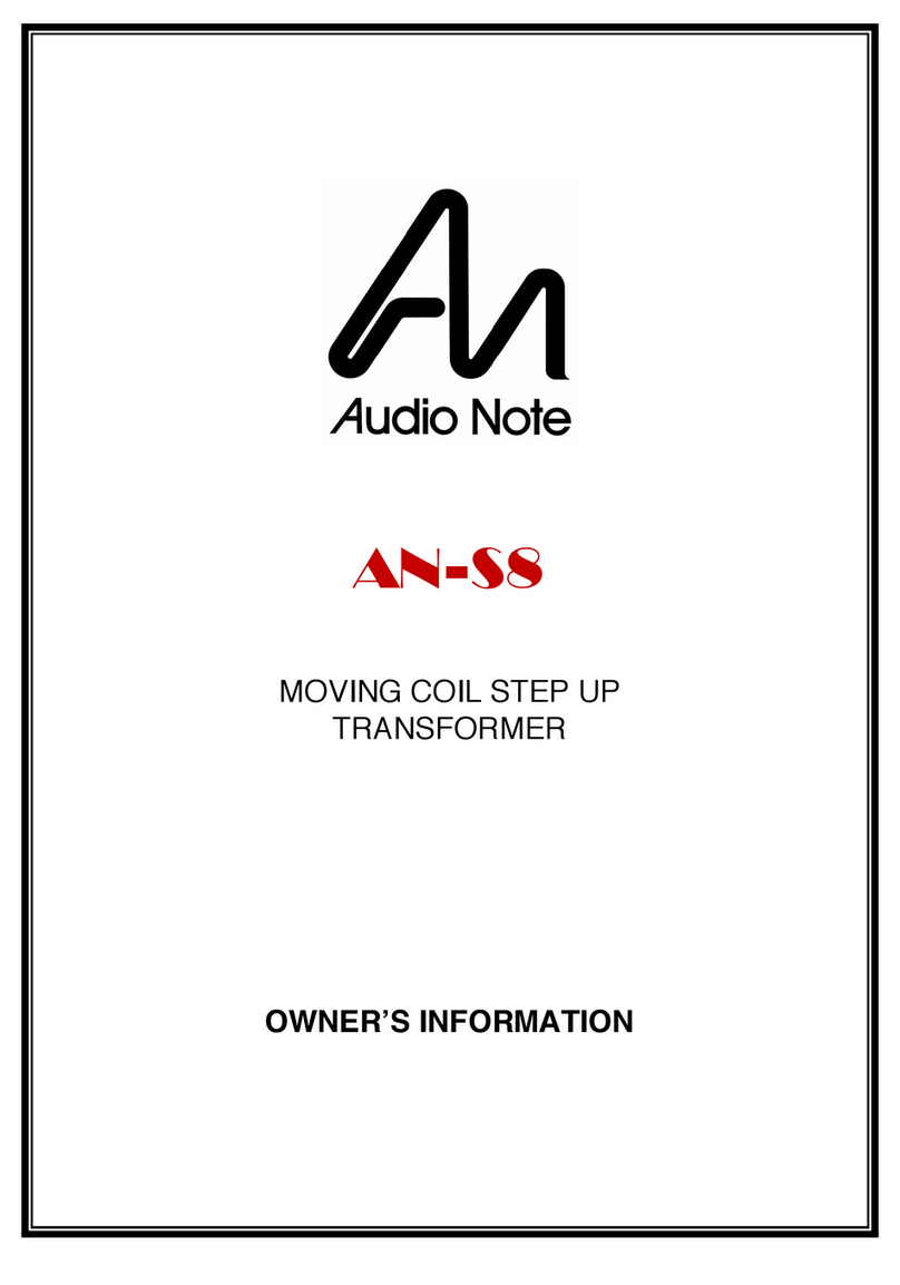 Audio Note AN-S8 Technisches Handbuch