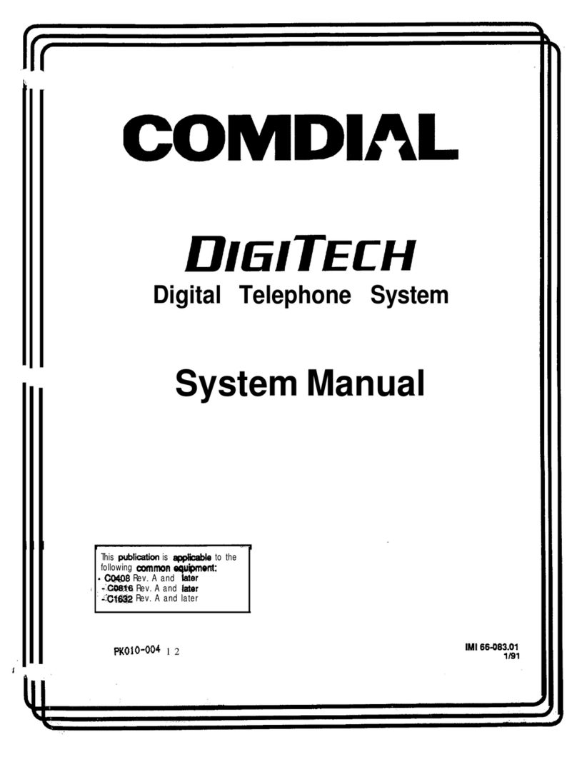 Comdial DIGITECH Benutzerhandbuch