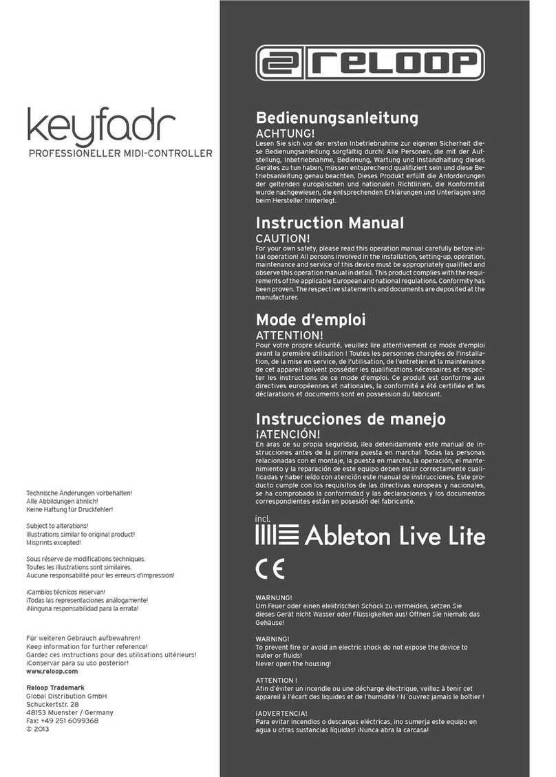 Reloop keyfadr Bedienungsanleitung