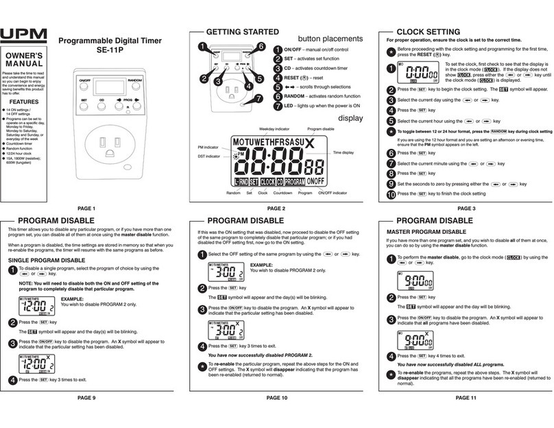 UPM SE-11P Bedienungsanleitung UPM SE-11P Bedienungsanleitung