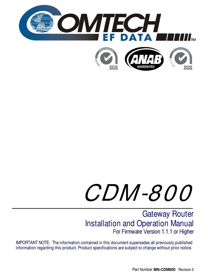 Comtech EF Data CDM-800 Bedienungsanleitung