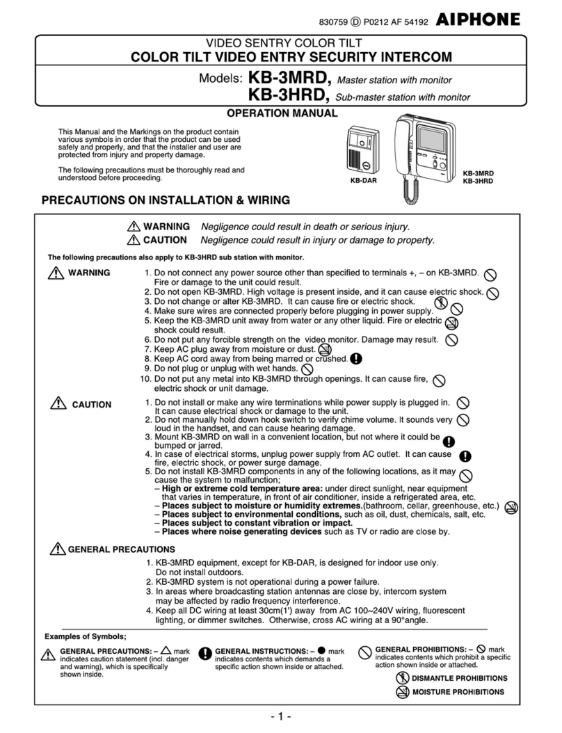 Aiphone KB-3MRD Bedienungsanleitung