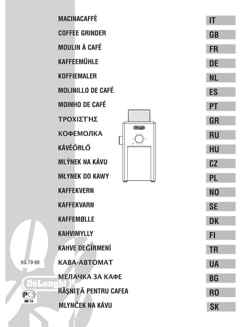 DeLonghi KG89 Bedienungsanleitung DeLonghi KG89 Bedienungsanleitung