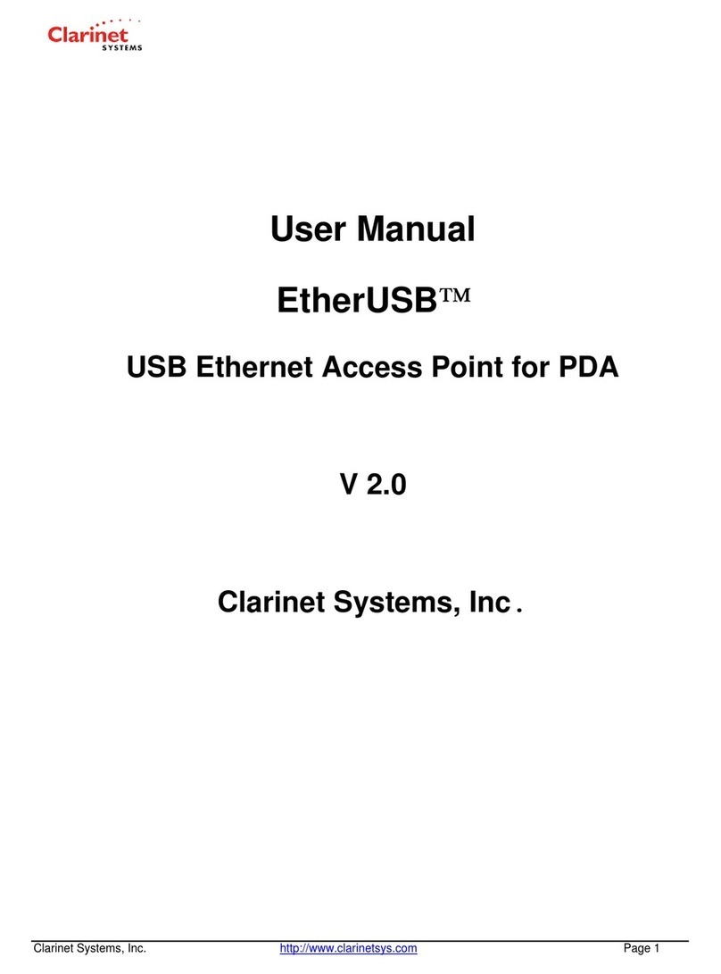 Clarinet Systems EtherUSB Bedienungsanleitung
