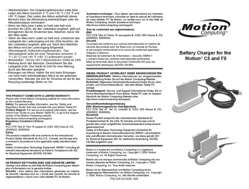 Motion Computing C5 Bedienungsanleitung