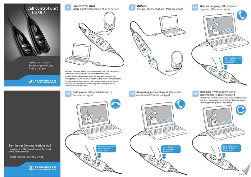 Sennheiser UUSB 8 Bedienungsanleitung