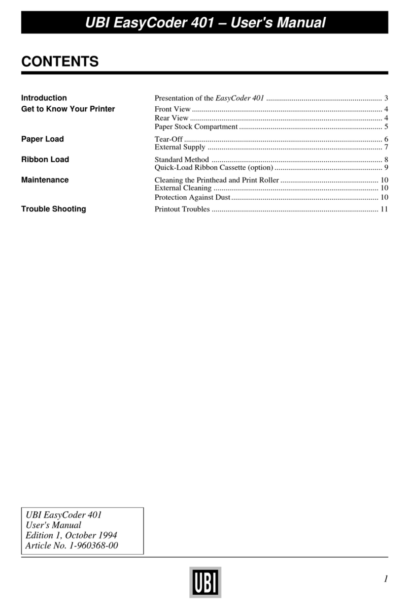 UBI EasyCoder 401 Bedienungsanleitung UBI EasyCoder 401 Bedienungsanleitung