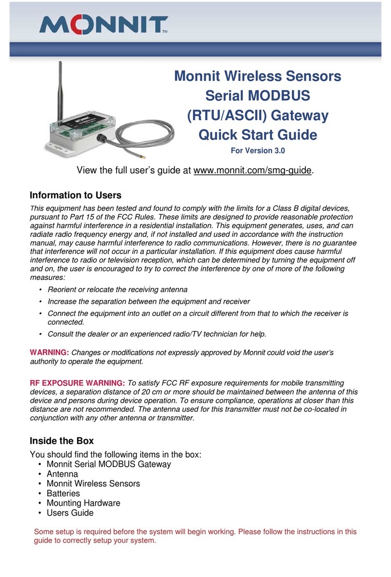 Monnit Serial MODBUS Bedienungsanleitung Monnit Serial MODBUS Bedienungsanleitung