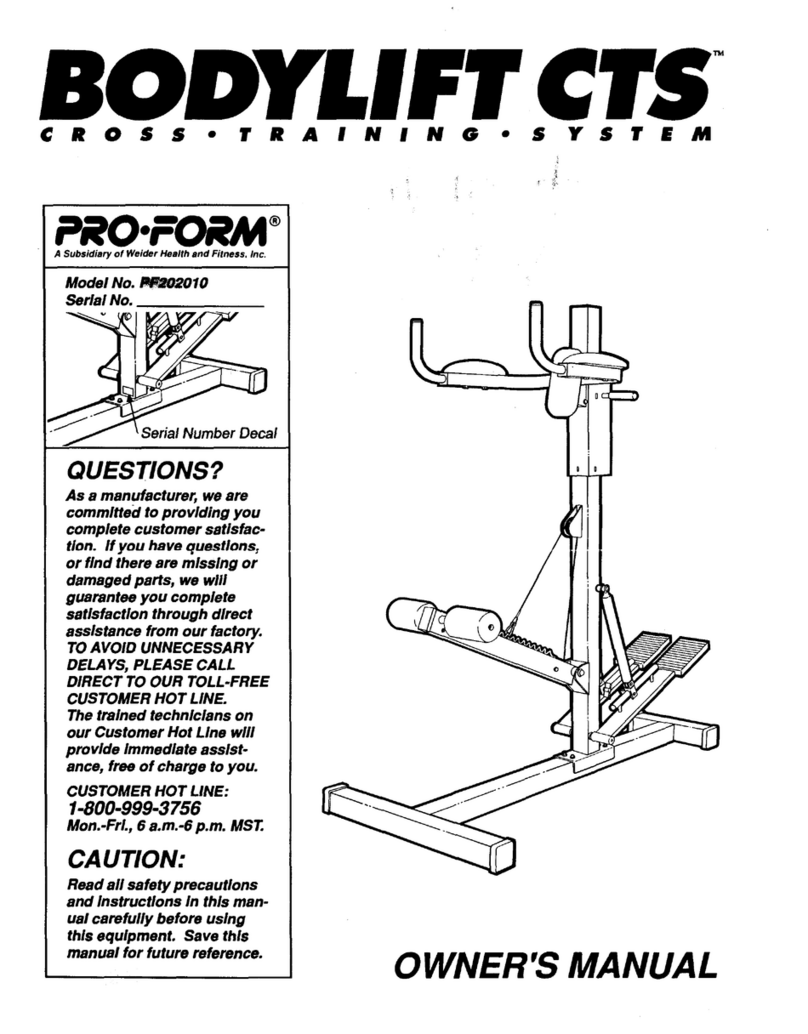 Pro-Form PF202010 Bedienungsanleitung
