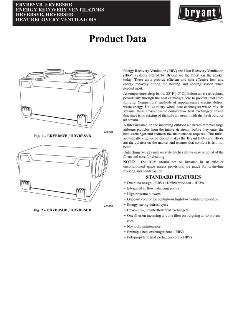 Bryant ERVBBSVB Bedienungsanleitung