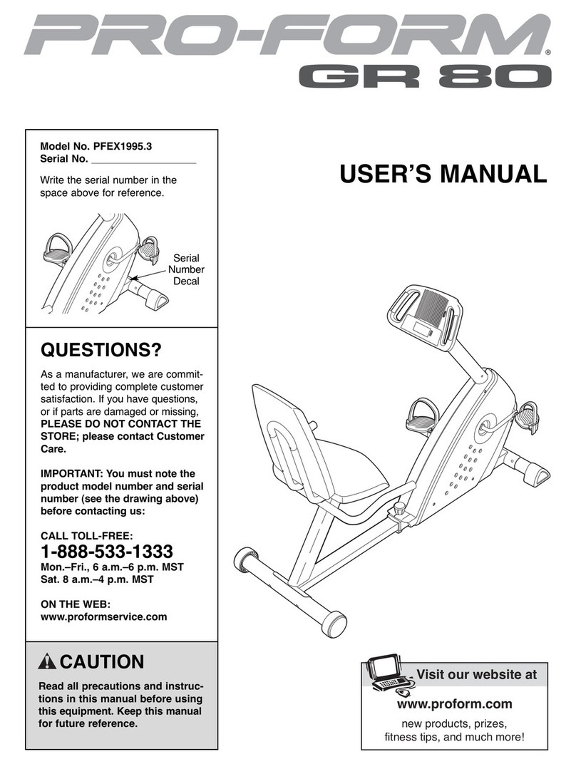 Pro-Form GR 80 Bedienungsanleitung