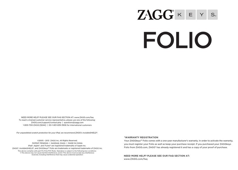 Zagg FOLIO Bedienungsanleitung