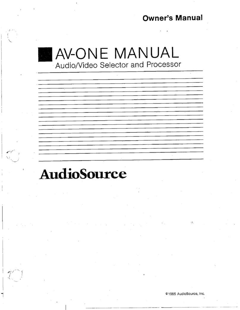 AudioSource AV-ONE Bedienungsanleitung