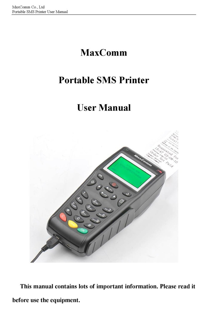 MaxComm Portable SMS Printer Bedienungsanleitung