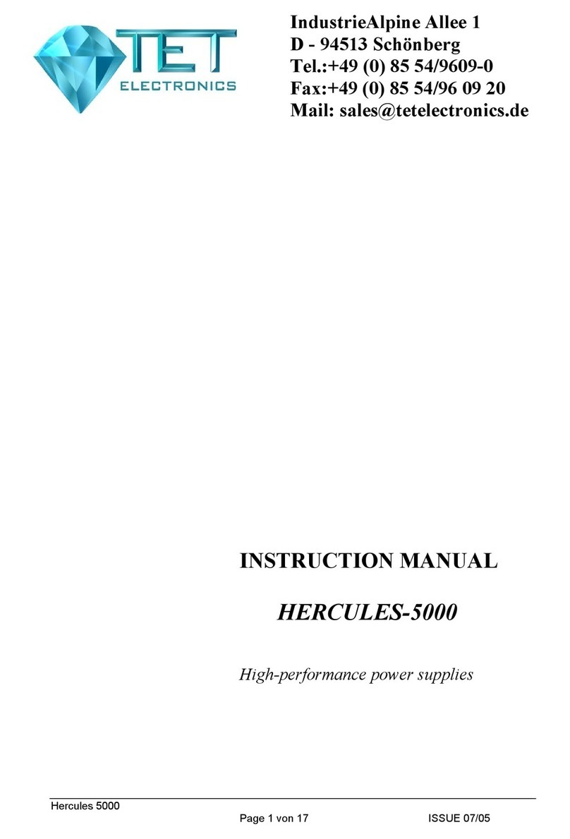 TET Electronics Hercules-5000 Bedienungsanleitung