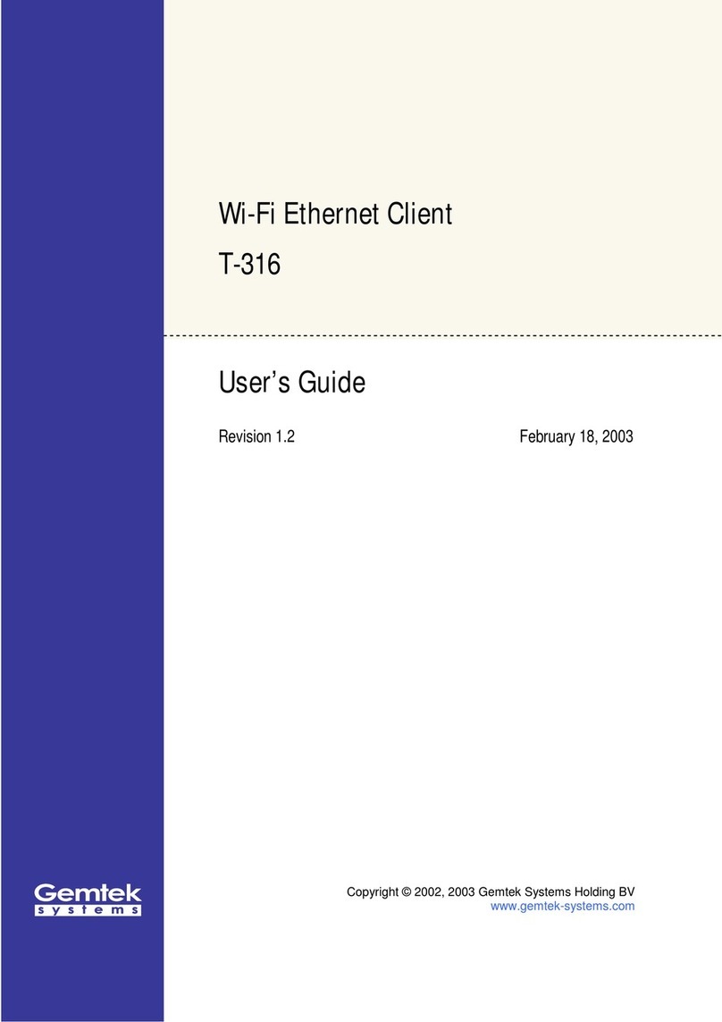 Gemtek Systems T-316 Bedienungsanleitung Gemtek Systems T-316 Bedienungsanleitung
