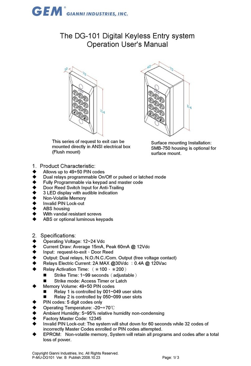 GEM DG-101 Bedienungsanleitung