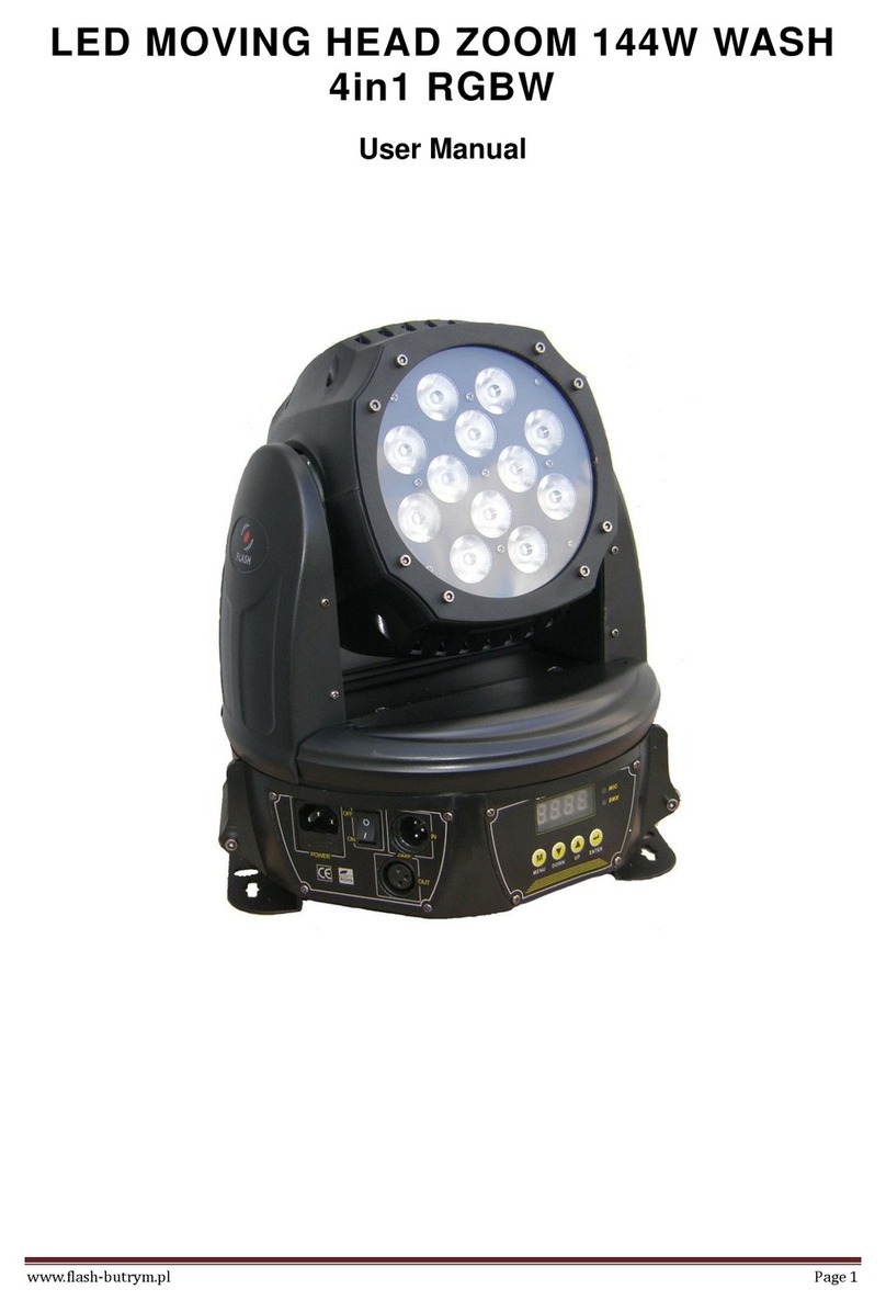 Flash LED MOVING HEAD ZOOM Bedienungsanleitung