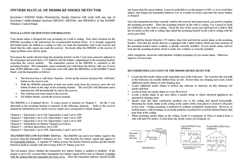 Keystone’s HSD006 Bedienungsanleitung