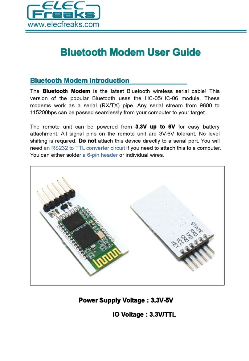 Elecfreaks Bluetooth Modem Bedienungsanleitung Elecfreaks Bluetooth Modem Bedienungsanleitung