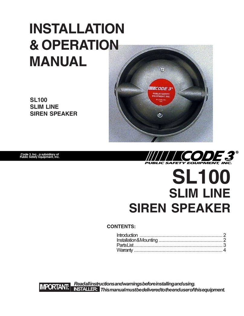 Code 3 SL100 Bedienungsanleitung