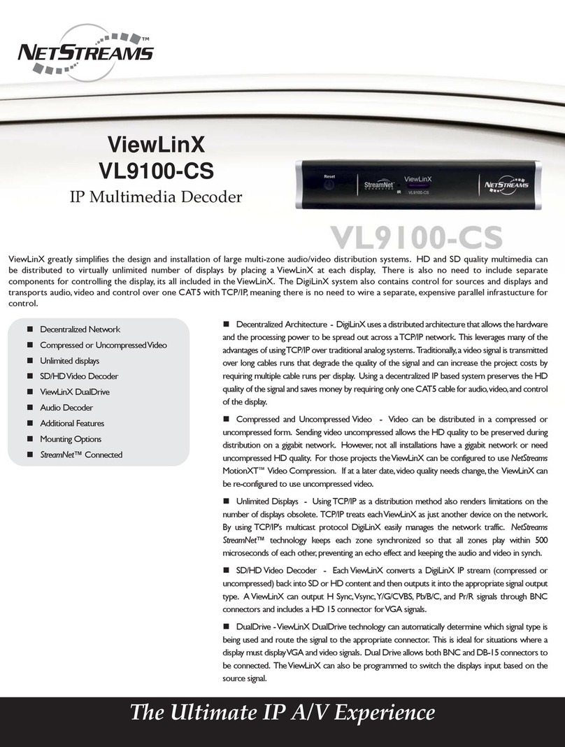 Netstreams ViewLinX VL9100-CS Bedienungsanleitung