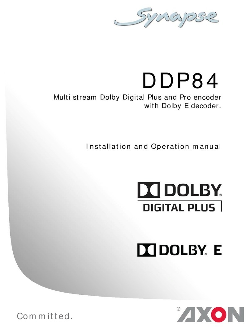 Synapse DDP84 Bedienungsanleitung