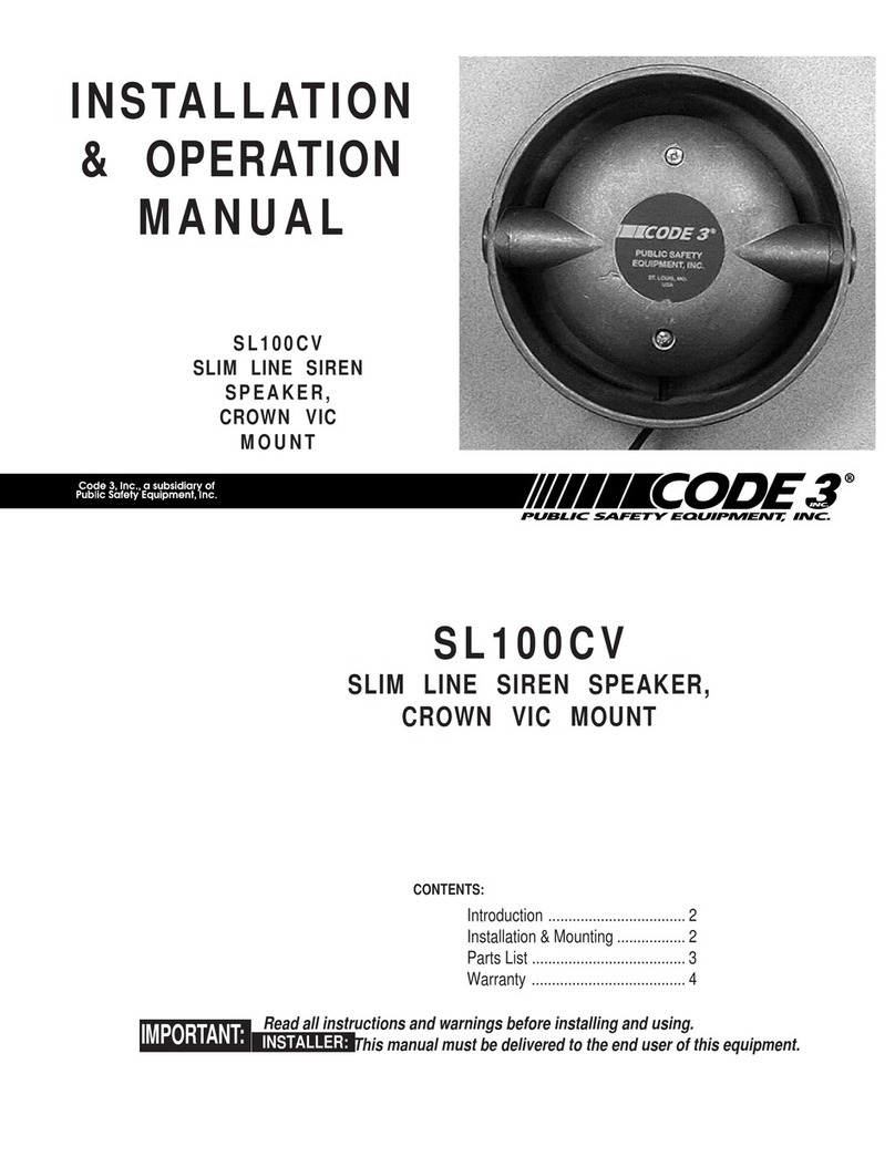Code 3 SL100CV Bedienungsanleitung