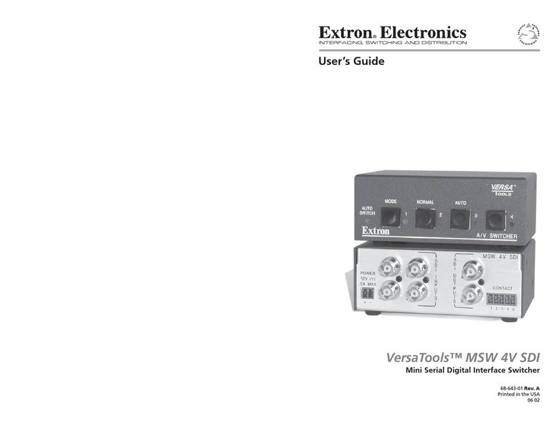 Extron electronics VersaTools MSW 4V SDI Bedienungsanleitung
