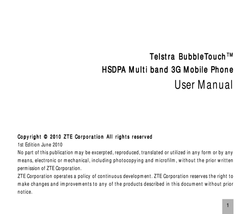 Zte Telstra BubbleTouch Bedienungsanleitung