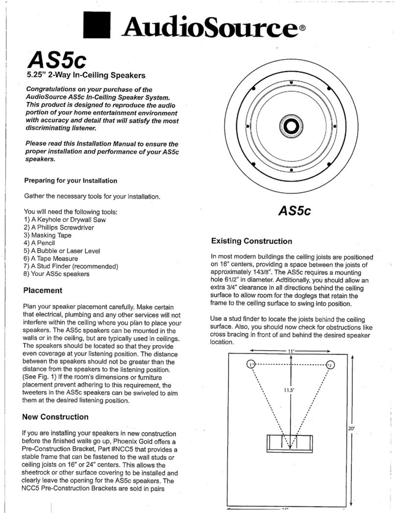 AudioSource AS5c Bedienungsanleitung