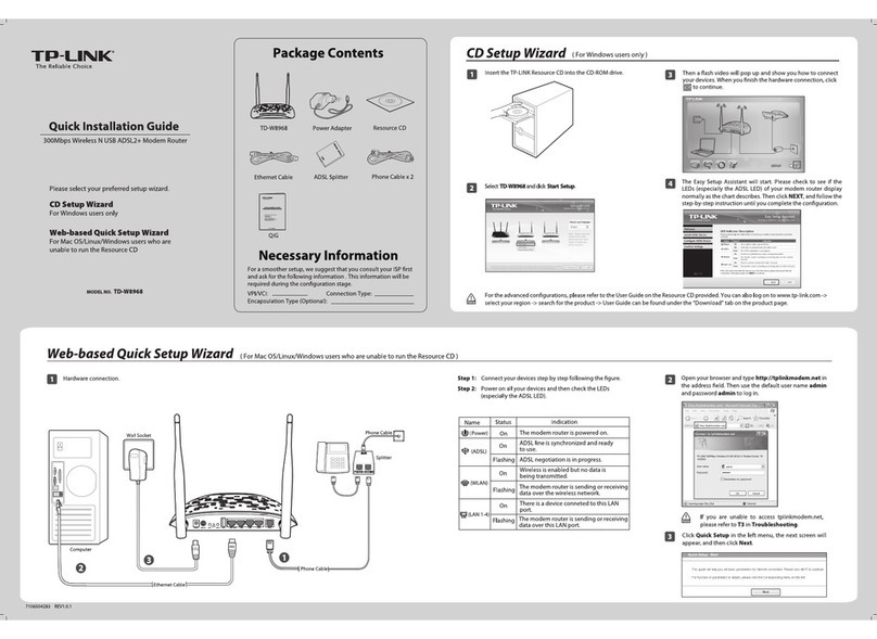 TP-Link TD-W8968 Bedienungsanleitung