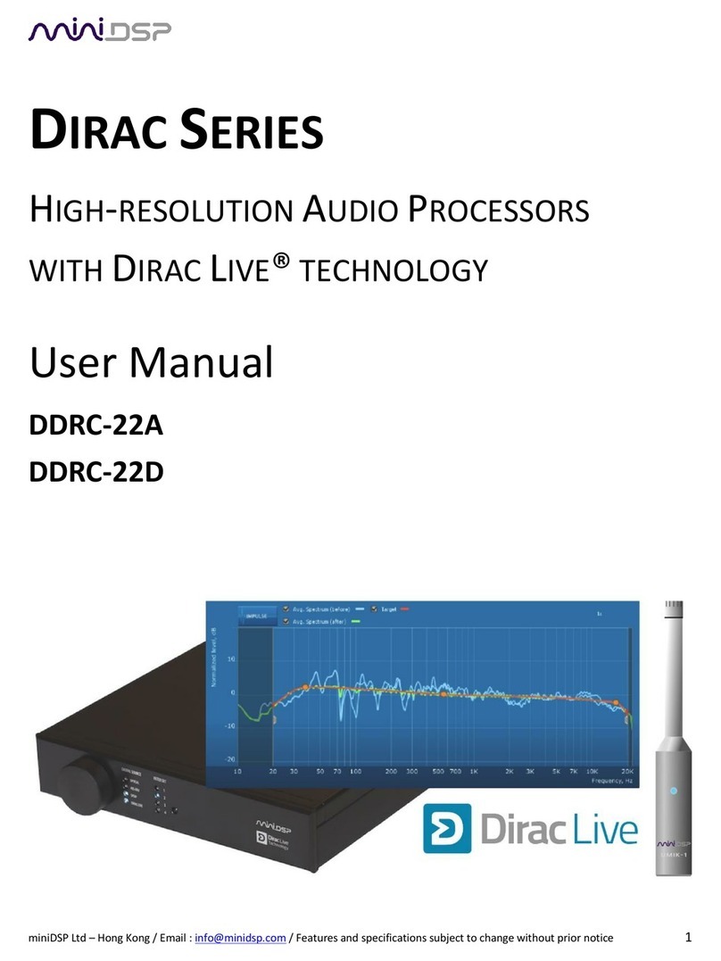 miniDSP Dirac DDRC-22A Bedienungsanleitung